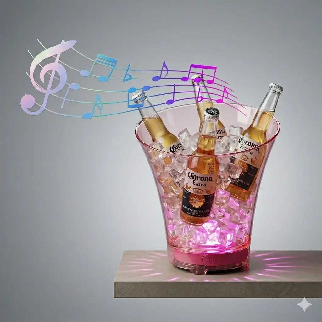 Balde de Gelo com Coluna Bluetooth LED AZ-0240